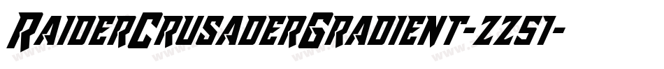 RaiderCrusaderGradient-zz51字体转换