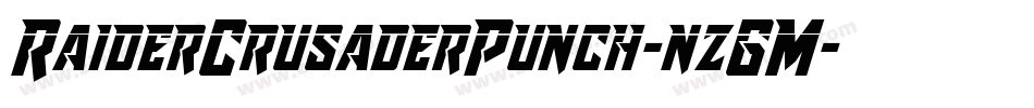 RaiderCrusaderPunch-nzGM字体转换 RaiderCrusaderPunch-nzGM字体转换
