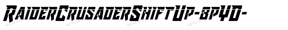 RaiderCrusaderShiftUp-8pYD字体转换 RaiderCrusaderShiftUp-8pYD字体转换