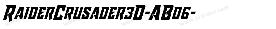 RaiderCrusader3D-ABd6字体转换