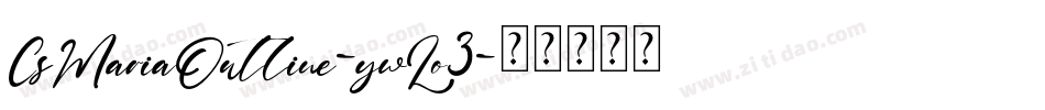 CsMariaOutline-ywLo3字体转换