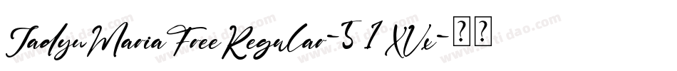 JadynMariaFreeRegular-51XVx字体转换