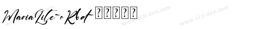 MariaLite-oR6d字体转换