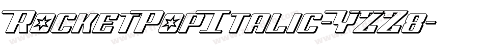 RocketPopItalic-YZZ8字体转换