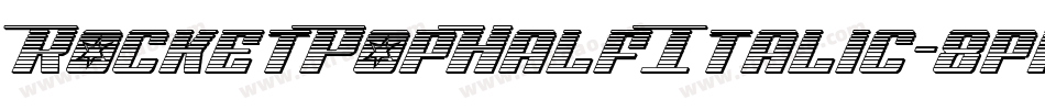 RocketPopHalfItalic-8ppB字体转换