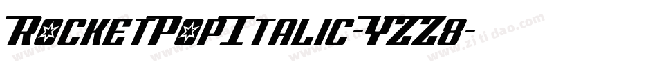 RocketPopItalic-YZZ8字体转换
