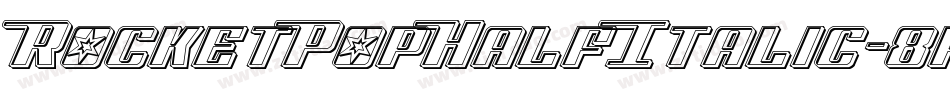 RocketPopHalfItalic-8ppB字体转换