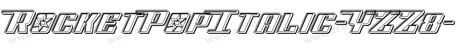 RocketPopItalic-YZZ8字体转换