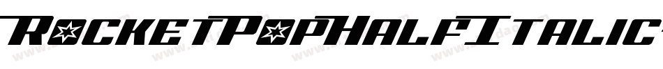 RocketPopHalfItalic-8ppB字体转换