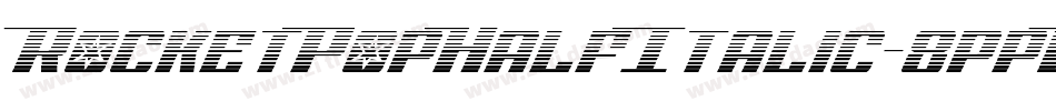RocketPopHalfItalic-8ppB字体转换