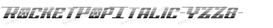 RocketPopItalic-YZZ8字体转换