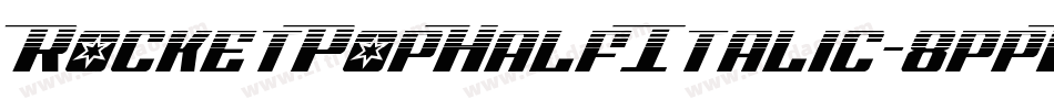 RocketPopHalfItalic-8ppB字体转换