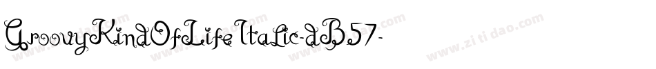 GroovyKindOfLifeItalic-dB57字体转换