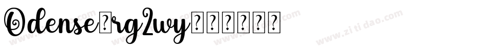 Odense-rg2wy字体转换