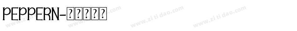 PEPPERN字体转换