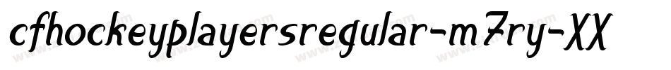 CfHockeyPlayersRegular-M7rY字体转换
