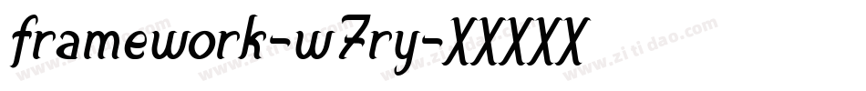 FrameWork-W7RY字体转换