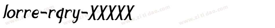 Lorre-rqRy字体转换
