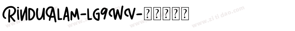RinduAlam-lg9WV字体转换