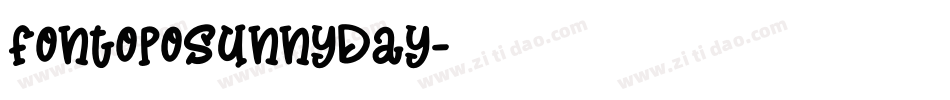 fontopoSunnyDay字体转换