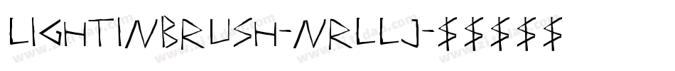 LightInBrush-nRLlJ字体转换 LightInBrush-nRLlJ字体转换