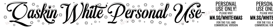QaskinWhitePersonalUse-67XD字体转换