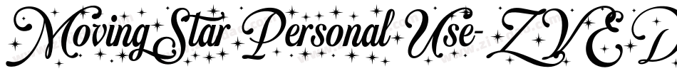 MovingStarPersonalUse-ZVED8字体转换