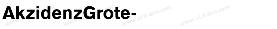 AkzidenzGrote字体转换