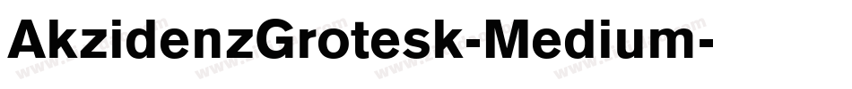 AkzidenzGrotesk-Medium字体转换