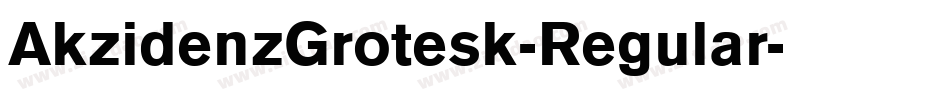 AkzidenzGrotesk-Regular字体转换