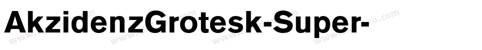 AkzidenzGrotesk-Super字体转换