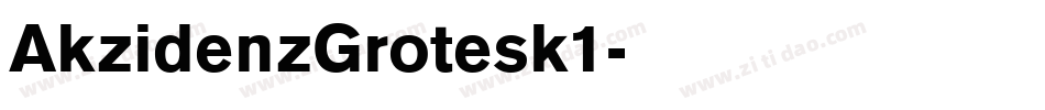 AkzidenzGrotesk1字体转换