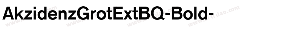 AkzidenzGrotExtBQ-Bold字体转换