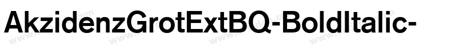 AkzidenzGrotExtBQ-BoldItalic字体转换