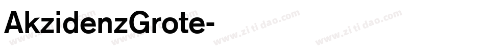AkzidenzGrote字体转换