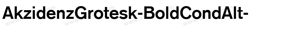 AkzidenzGrotesk-BoldCondAlt字体转换