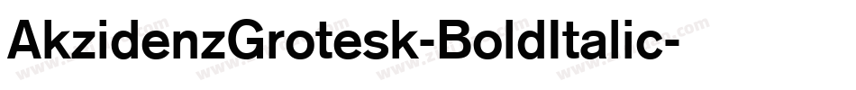 AkzidenzGrotesk-BoldItalic字体转换