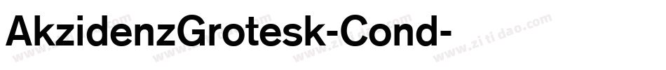 AkzidenzGrotesk-Cond字体转换