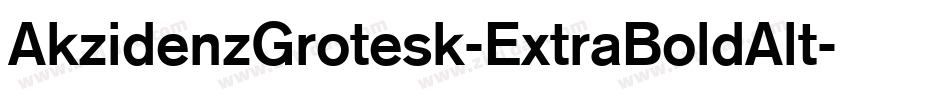 AkzidenzGrotesk-ExtraBoldAlt字体转换