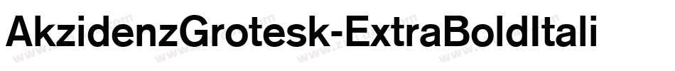 AkzidenzGrotesk-ExtraBoldItalic字体转换