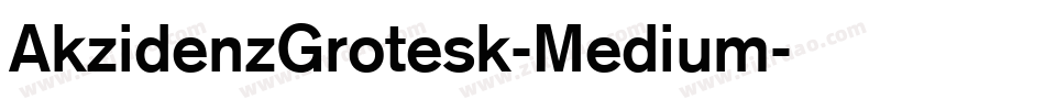 AkzidenzGrotesk-Medium字体转换