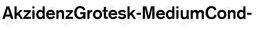 AkzidenzGrotesk-MediumCond字体转换