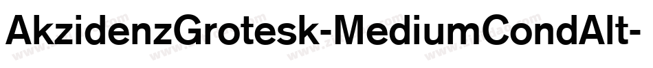 AkzidenzGrotesk-MediumCondAlt字体转换