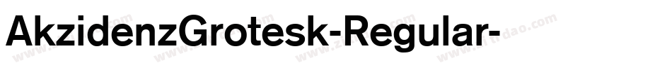 AkzidenzGrotesk-Regular字体转换