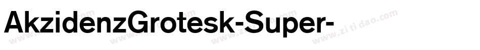 AkzidenzGrotesk-Super字体转换