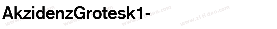 AkzidenzGrotesk1字体转换