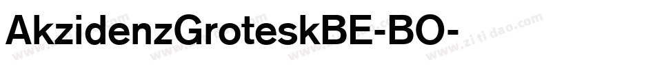 AkzidenzGroteskBE-BO字体转换