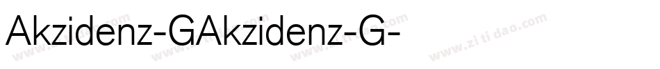 Akzidenz-GAkzidenz-G字体转换
