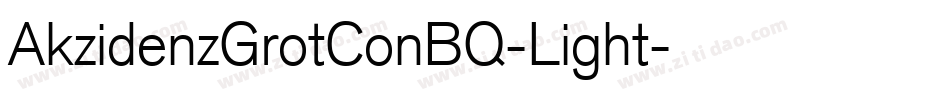 AkzidenzGrotConBQ-Light字体转换