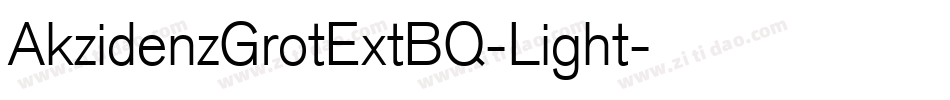 AkzidenzGrotExtBQ-Light字体转换